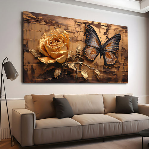 Canvas printed painting, subject butterfly