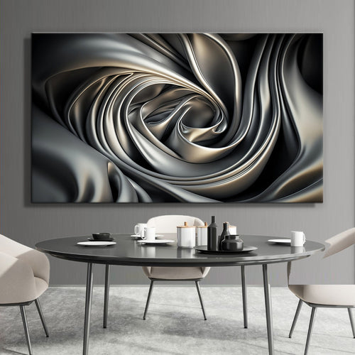 Canvas printed painting, not framed, rolled in tube, subject fluids