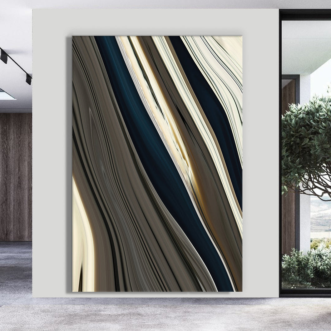 Canvas printed painting, not framed, rolled in tube, subject fluids