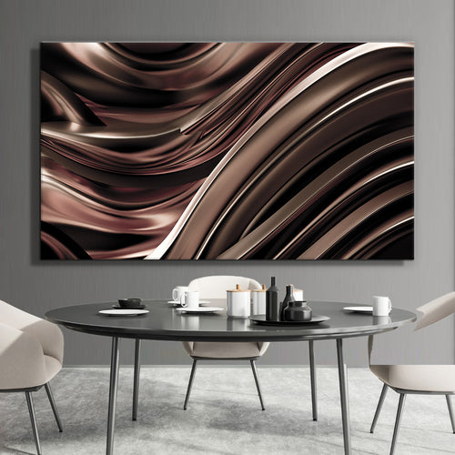 Canvas printed painting, not framed, rolled in tube, subject fluids