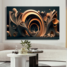 Load image into Gallery viewer, Canvas printed painting, not framed, rolled in tube, subject fluids
