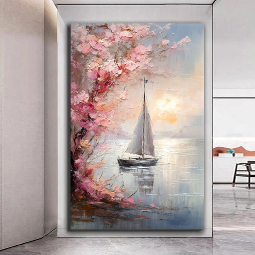 Canvas printed painting, not framed, rolled in tube, subject nature, preries, mountains.